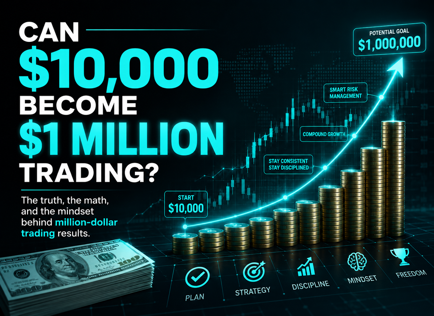 Can $10,000 Become $1 Million Trading?